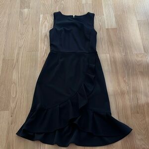 Adorable flutter black cocktail dress by Calvin Klein